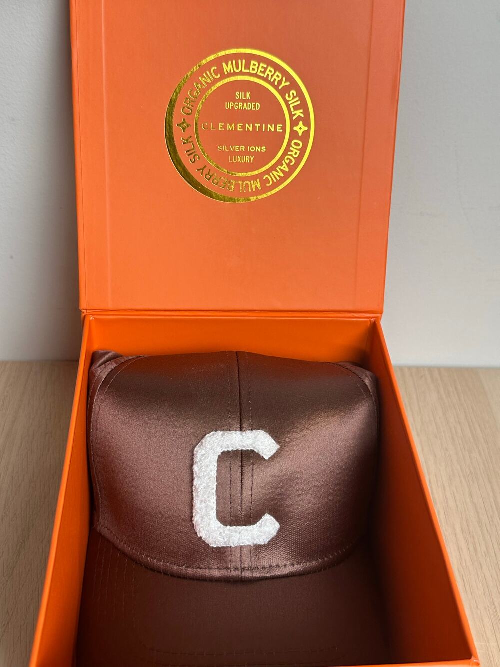 Clementine Silver Ion Cap with Patch in Cocoa - New